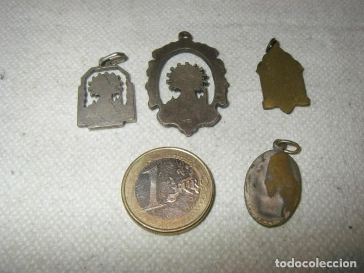 Antig&uuml;edades: 4 medallas de la virgen del Pilar. - Foto 2