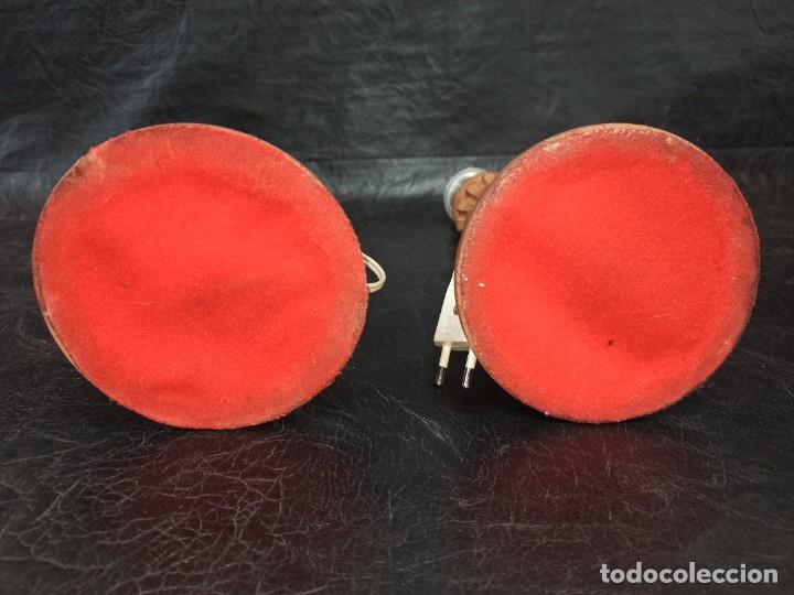 Antig&uuml;edades: Pareja de l&aacute;mparas de madera tallada. C50 - Foto 7
