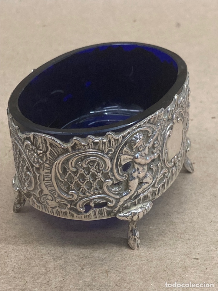 Antig&uuml;edades: Jollero de plata relieves y cristal - Foto 2