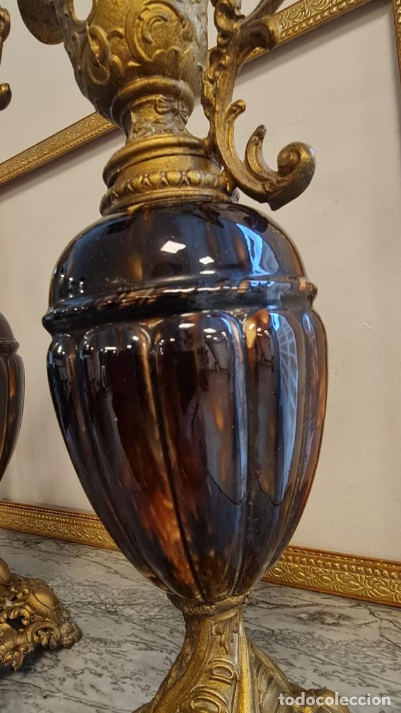 Antig&uuml;edades: Juego estilo barroco/rococ&oacute; de repisa. - Foto 5
