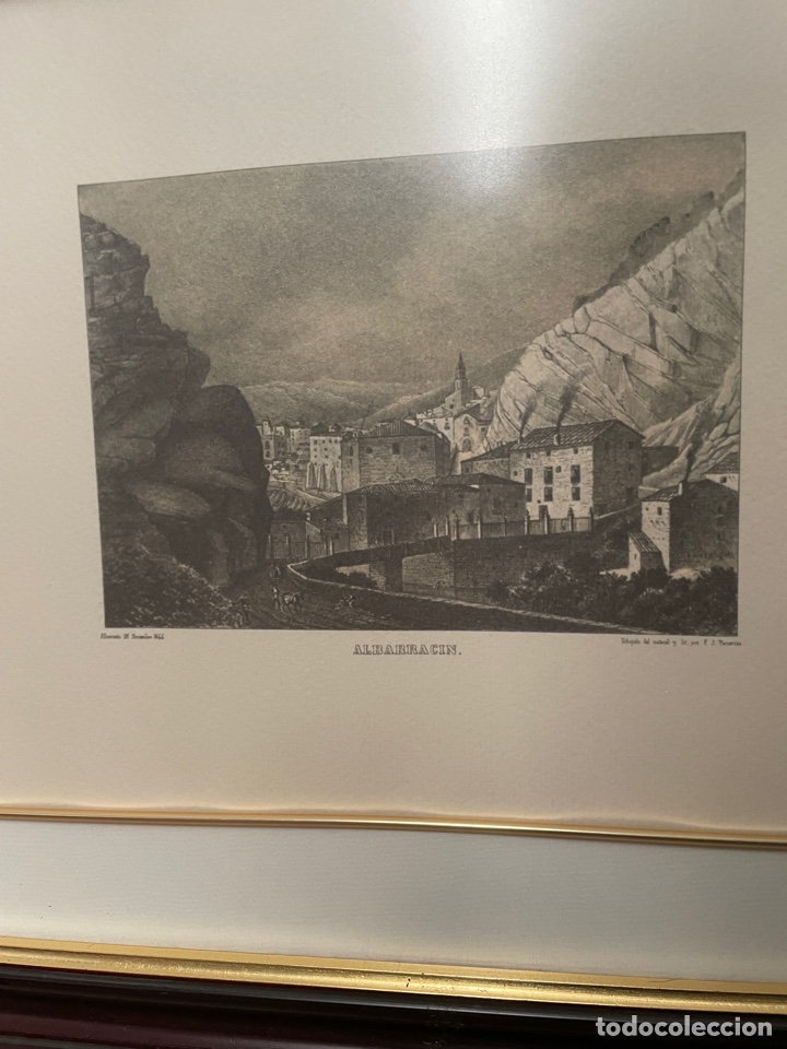 Antig&uuml;edades: CUADRO CON L&Aacute;MINA DE ALBARRACIN - Foto 2