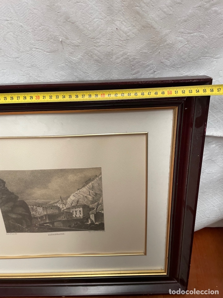 Antig&uuml;edades: CUADRO CON L&Aacute;MINA DE ALBARRACIN - Foto 4