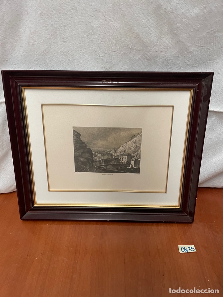 Antig&uuml;edades: CUADRO CON L&Aacute;MINA DE ALBARRACIN - Foto 1
