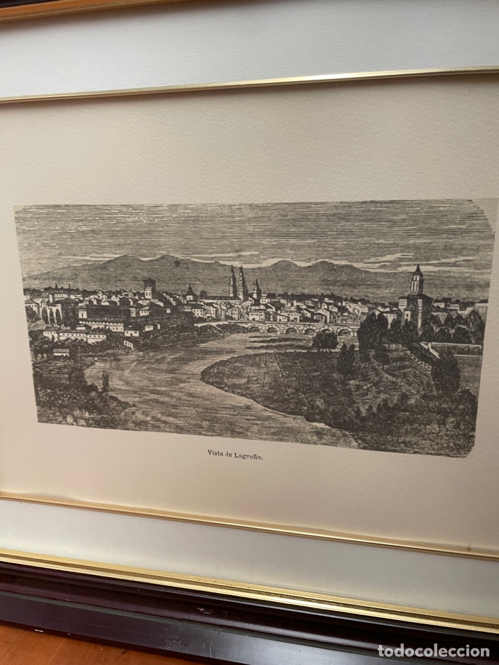 Antig&uuml;edades: CUADRO CON L&Aacute;MINA DE LOGRO&Ntilde;O - Foto 2
