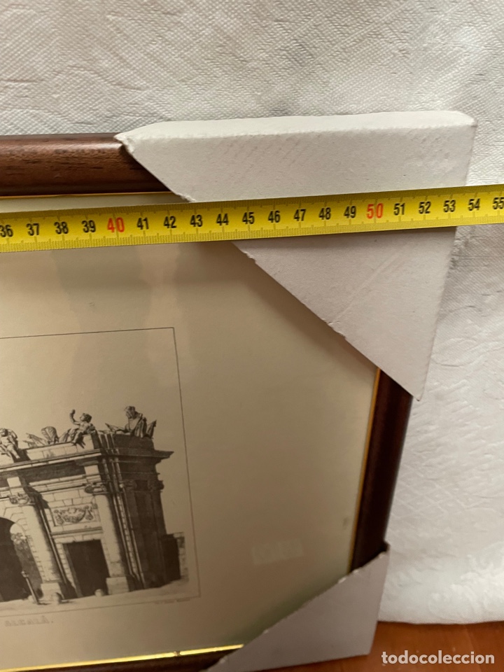 Antig&uuml;edades: CUADRO CON L&Aacute;MINA DE LA PUERTA DE ALCAL&Aacute; - Foto 3