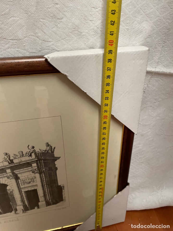 Antig&uuml;edades: CUADRO CON L&Aacute;MINA DE LA PUERTA DE ALCAL&Aacute; - Foto 4