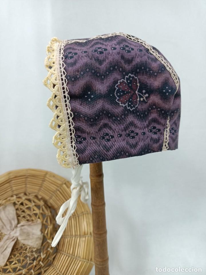 Antig&uuml;edades: GORRO DE PERCAL PARA NI&Ntilde;O - Foto 2