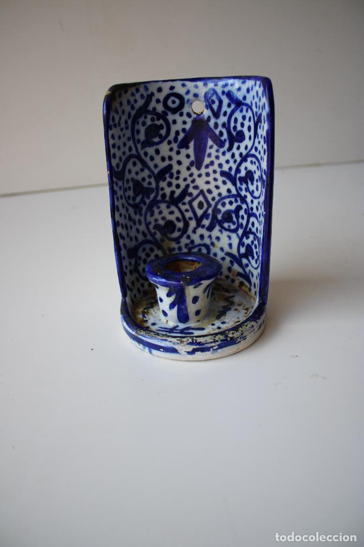 Antig&uuml;edades: candil de pared ceramica de manises - Foto 5