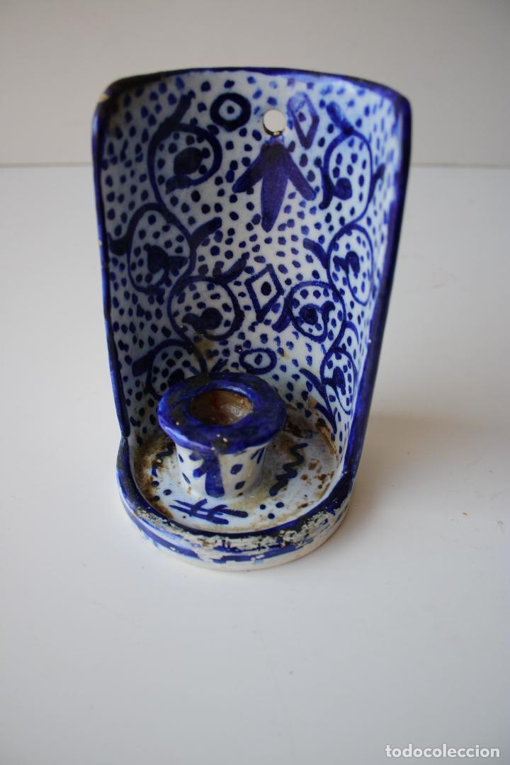 Antig&uuml;edades: candil de pared ceramica de manises - Foto 1