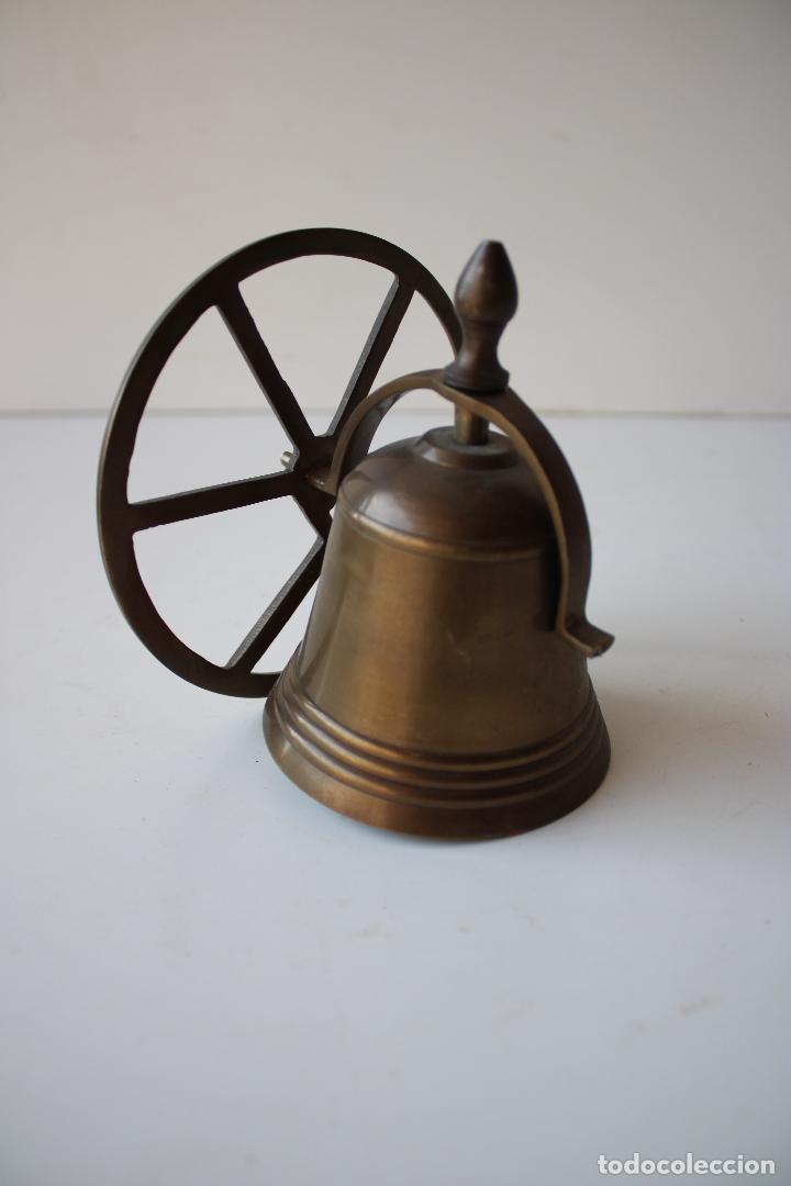 Antig&uuml;edades: campana timon barco laton - Foto 1