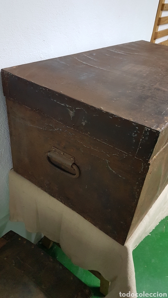 Antig&uuml;edades: Antiguo baul arcon de hierro - Foto 4
