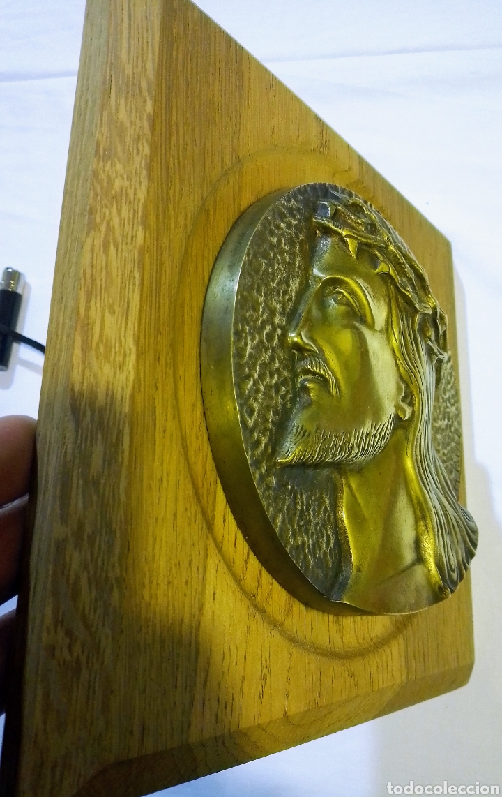 Antig&uuml;edades: CUADRO O METOPA RELIGIOSA DE BRONCE DE M.POLLET - Foto 3