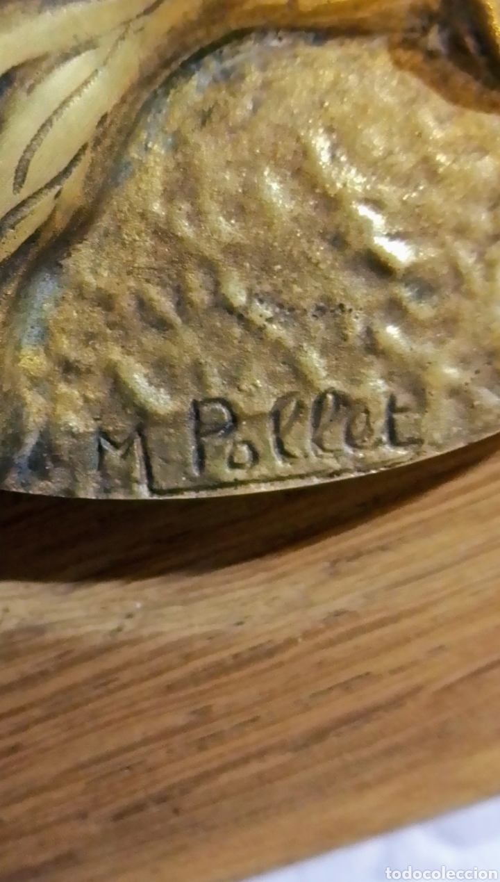 Antig&uuml;edades: CUADRO O METOPA RELIGIOSA DE BRONCE DE M.POLLET - Foto 5