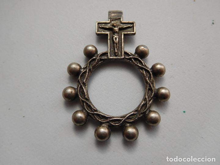 Antig&uuml;edades: Rosario antiguo de cobre plateado - Foto 1