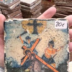 Antigüedades: AZULEJO RELIGIOSO - MEDIDA 10X10 CM - REPRODUCCION