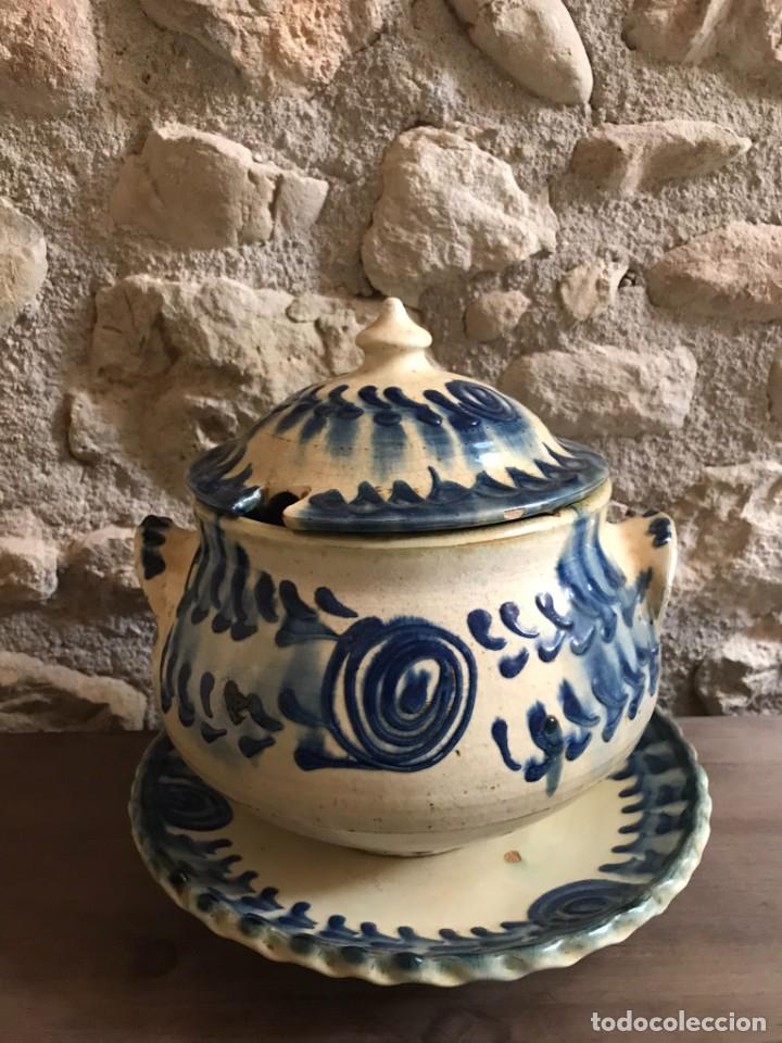 Antig&uuml;edades: Sopera de ceramica de Nijar - Foto 1
