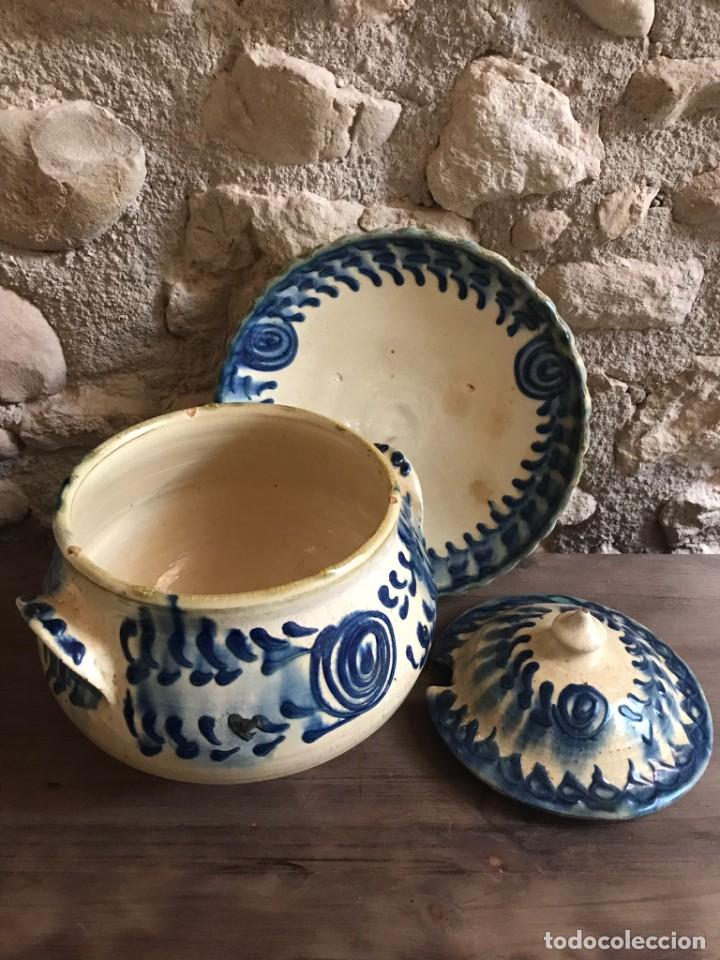 Antig&uuml;edades: Sopera de ceramica de Nijar - Foto 2