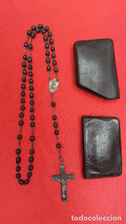 Antig&uuml;edades: ANTIGUO ROSARIO DE MADERA CON FUNDA - Foto 5