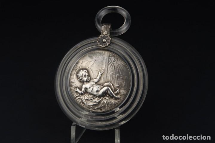 Antig&uuml;edades: Antigua Medalla Religiosa de Plata - Foto 3