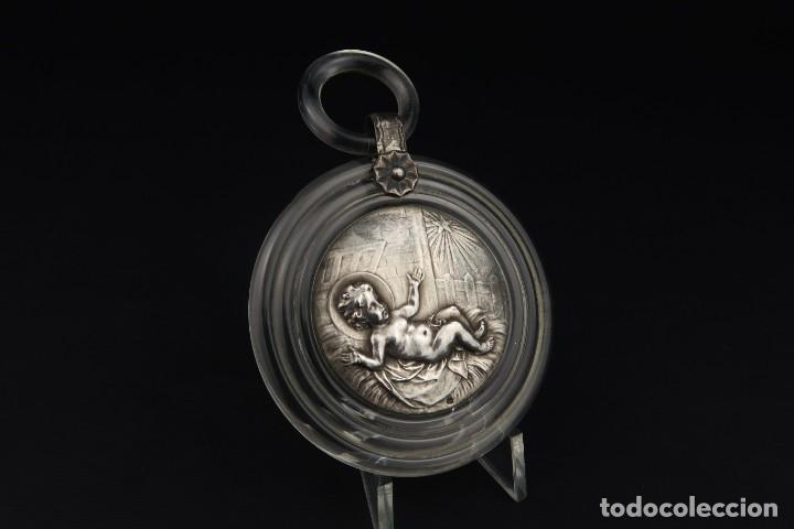 Antig&uuml;edades: Antigua Medalla Religiosa de Plata - Foto 5