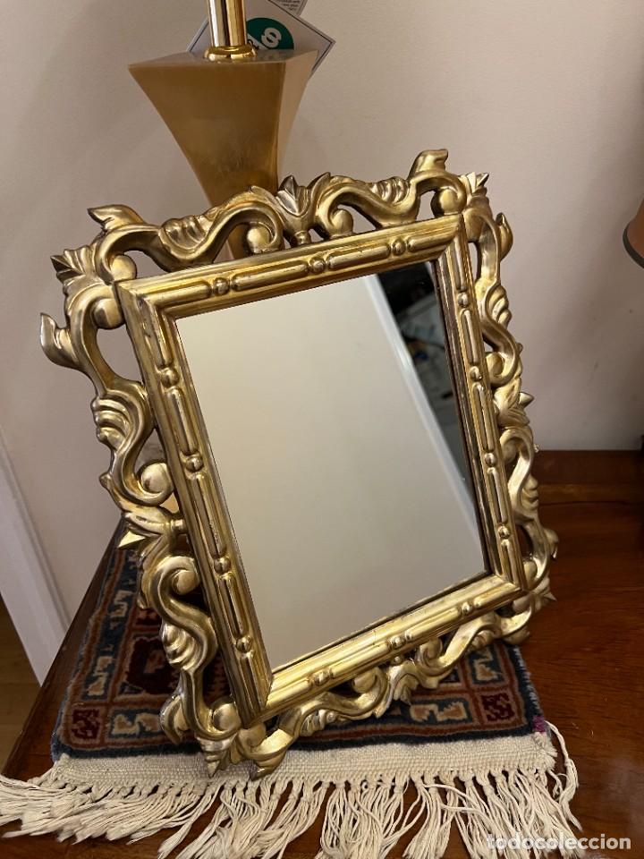 Antig&uuml;edades: ESPEJO CORNUCOPIA EN MADERA TALLADA Y PAN DE ORO - Foto 2
