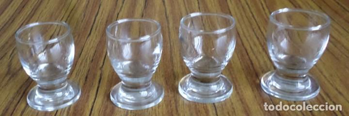 Antig&uuml;edades: 4 vasos cristal - Foto 3