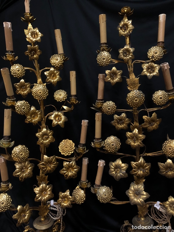 Antig&uuml;edades: Gran pareja de candelabros - Foto 3