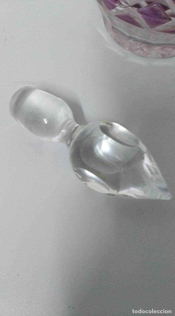 Antig&uuml;edades: LICORERA DE CRISTAL ROSA - Foto 3