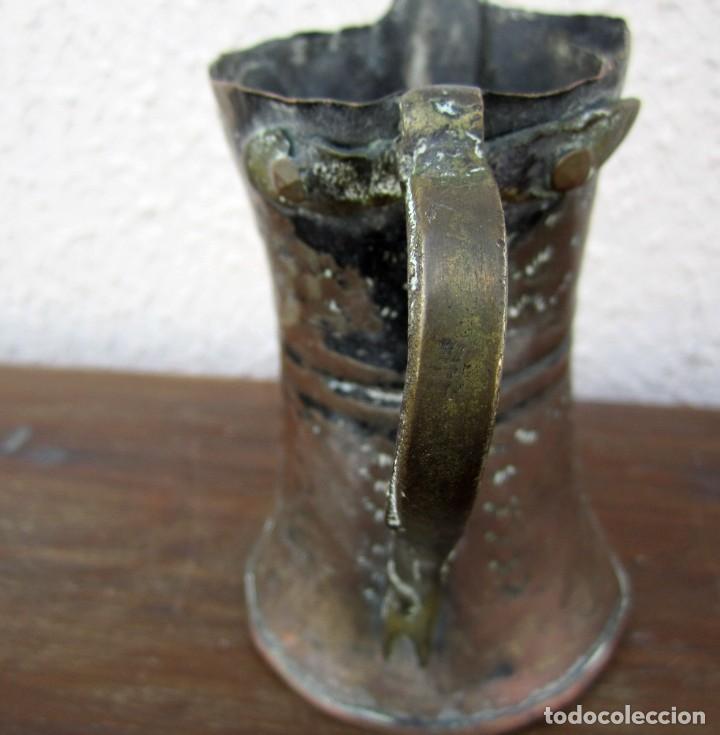 Antig&uuml;edades: Jarrita cobre con asa de bronce B - Foto 3