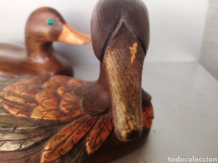Antig&uuml;edades: Par de antiguos patos de madera - Foto 5