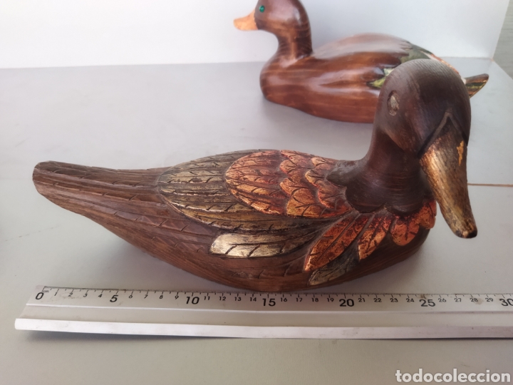 Antig&uuml;edades: Par de antiguos patos de madera - Foto 6