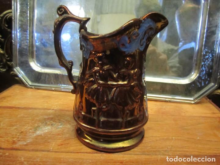 Antig&uuml;edades: Jarra Bristol dibujos azul claro - Foto 1