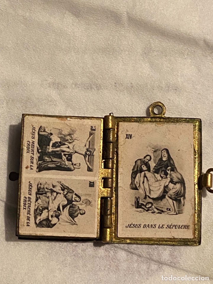 Antig&uuml;edades: Colgante antiguo en forma de libro - Foto 6