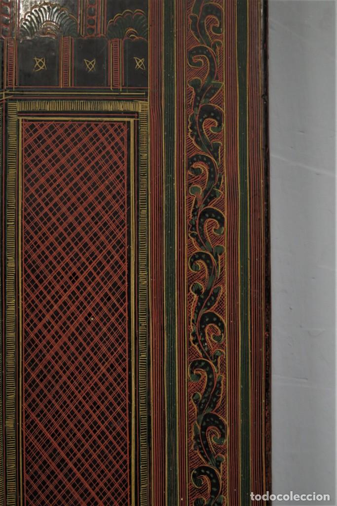 Antig&uuml;edades: PANEL LACADO. INDIA. CA 1900 - Foto 13
