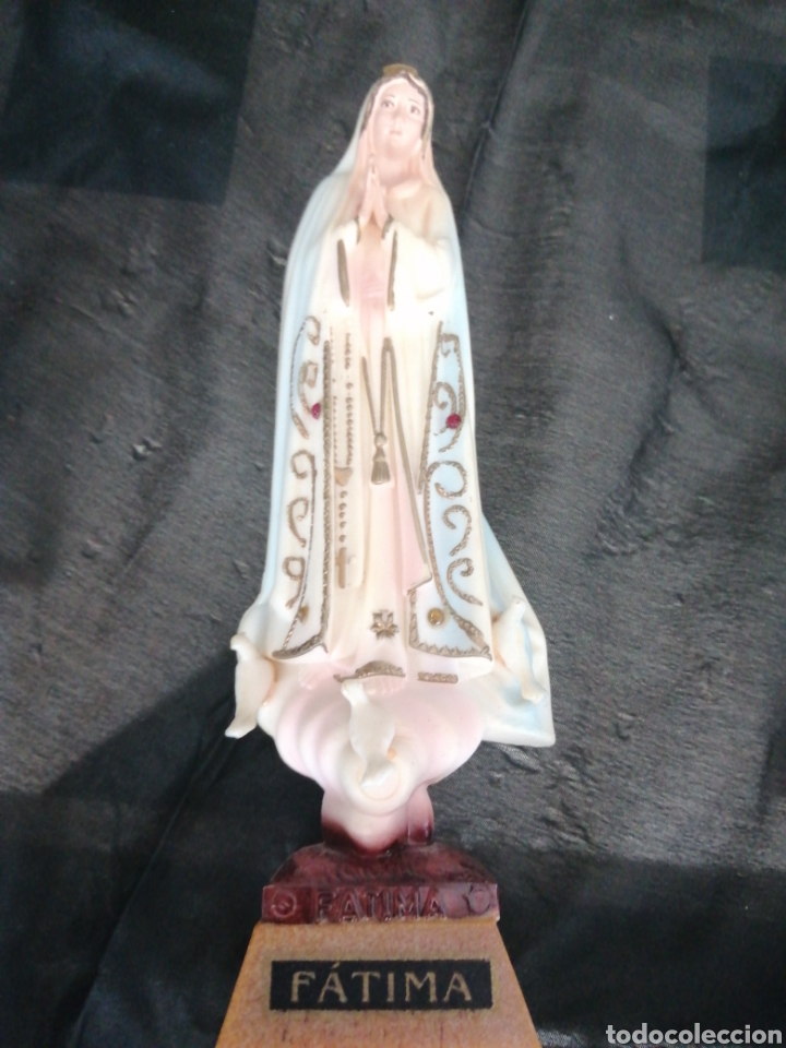 Antig&uuml;edades: VIRGEN F&Aacute;TIMA, RESINA, 17 CM. - Foto 1