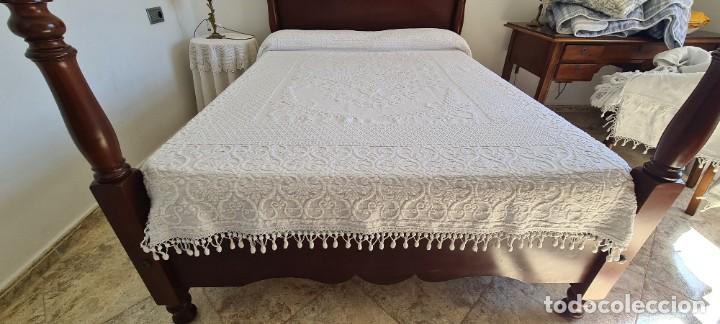 Antig&uuml;edades: Colcha Antigua de algod&oacute;n con m&aacute;s de 150 a&ntilde;os - Foto 3