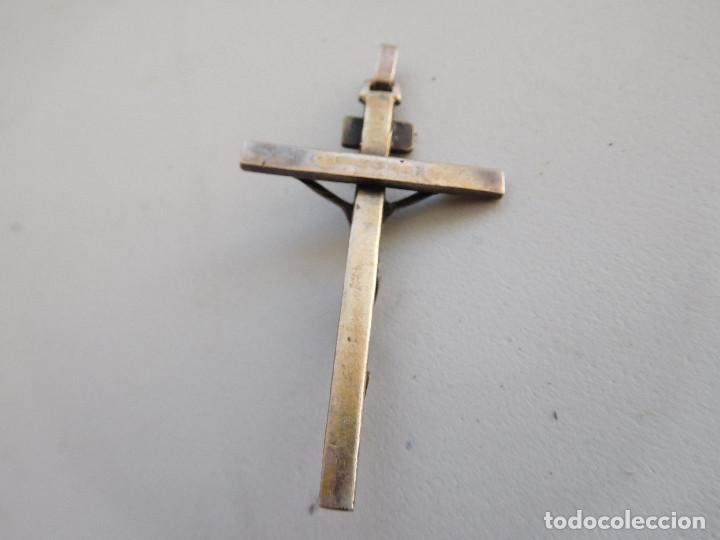 Antig&uuml;edades: Crucifijo antiguo de plata - Foto 4