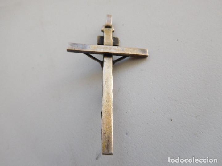 Antig&uuml;edades: Crucifijo antiguo de plata - Foto 5