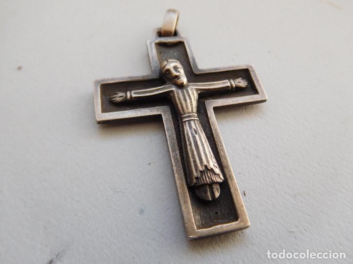 Antig&uuml;edades: Crucifijo antiguo de plata - Foto 2