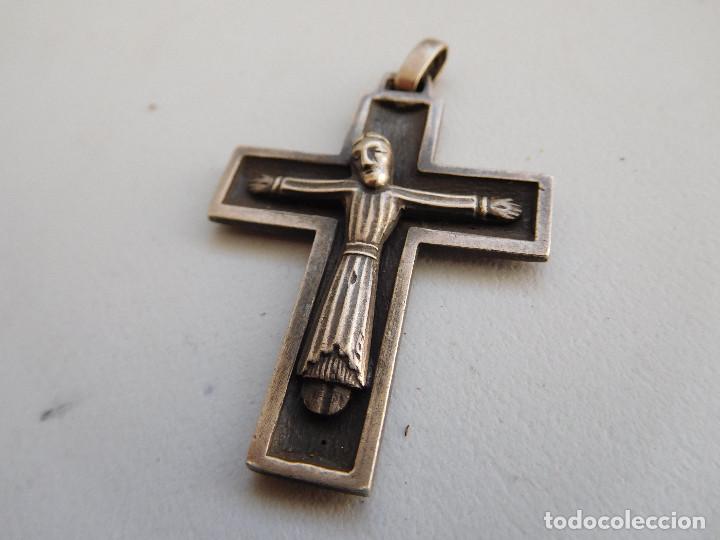 Antig&uuml;edades: Crucifijo antiguo de plata - Foto 3