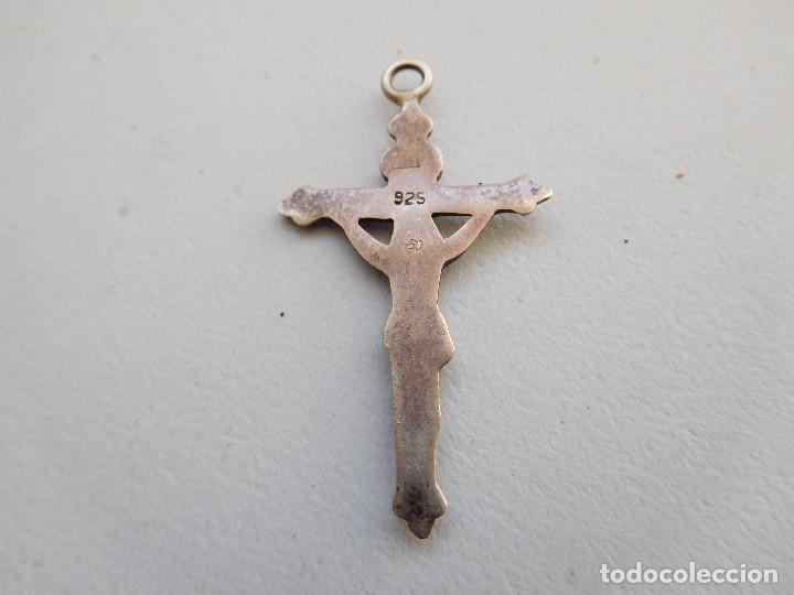 Antig&uuml;edades: Crucifijo antiguo de plata - Foto 3