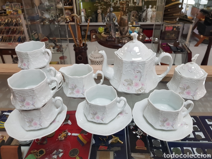Antig&uuml;edades: JUEGO CAF&Eacute; PORCELANA - Foto 2