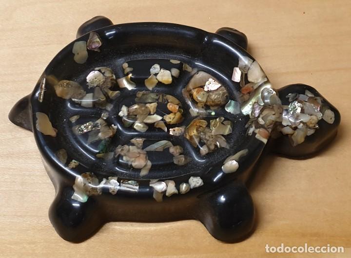 Antiquit&auml;ten: CURIOSA JABONERA EN FORMA DE TORTUGA CANADIENSE 9X8 CM.