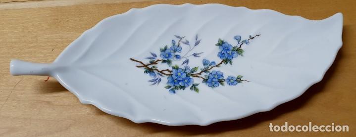 Antiquit&auml;ten: JABONERA EN FORMA DE HOJA DOMINICAS LEJONA VIZCAYA 20 CM. LARGO
