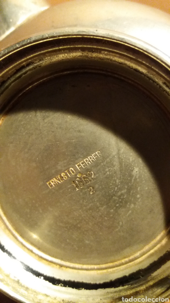 Antig&uuml;edades: Tetera de metal platado - Foto 2
