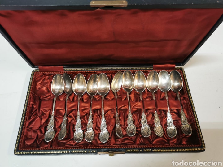 Antig&uuml;edades: Juego de cucharillas plata - Foto 1