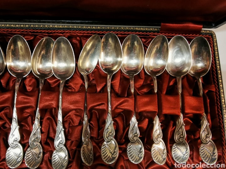 Antig&uuml;edades: Juego de cucharillas plata - Foto 2