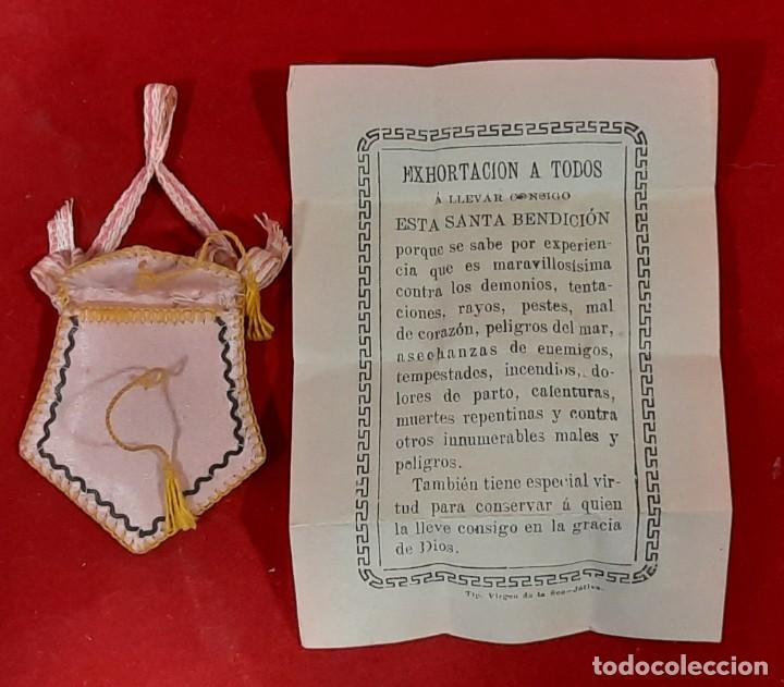 Antig&uuml;edades: ESCAPULARIO CON BENDICION DE S. FRANCISCO DE ASIS pp. S. XX - Foto 5
