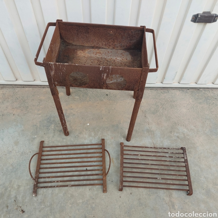Antig&uuml;edades: Antigua barbacoa de hierro para carb&oacute;n - Foto 5
