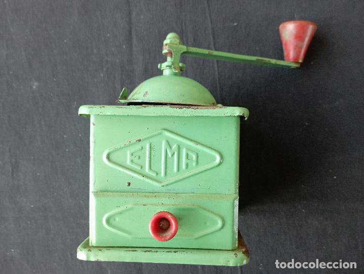 Antig&uuml;edades: Antiguo Molinillo de caf&eacute; Marca Elma de metal.